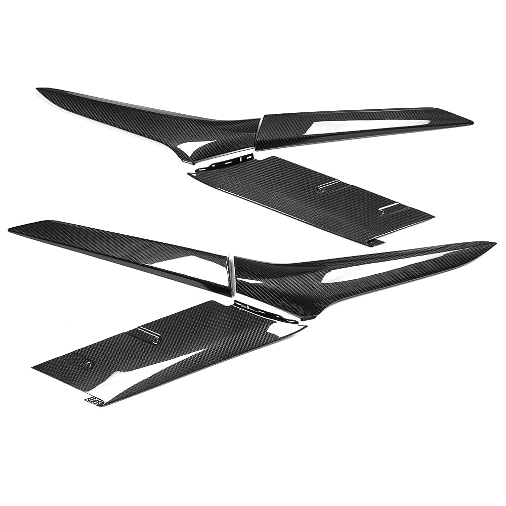 Dry Carbon Fiber Side Door Handle Spoiler Trims For Corvette C8 Z06 2020-2025, Carbon Sticker