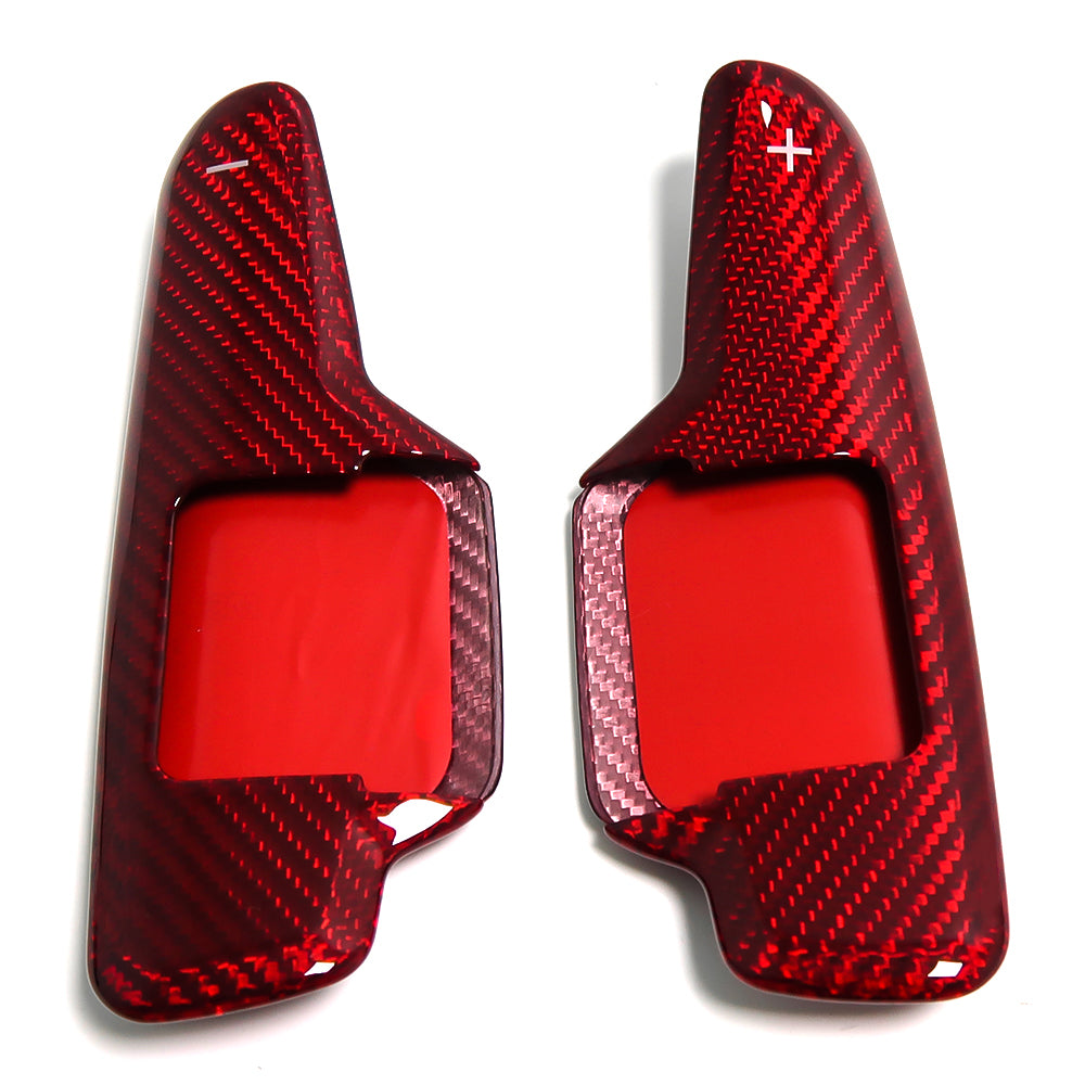 For Chevrolet Corvette C8 3LT Stingray Z51 Z06 2020 2021 2022 2023 Paddle Shifter Stick on Trim Real Dry Carbon Fiber