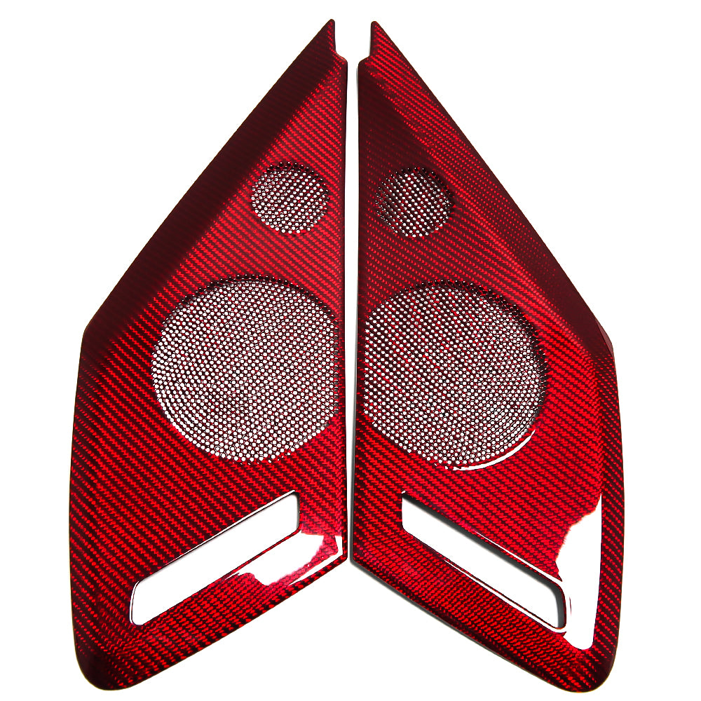 For Corvette C8 3LT Stingray Coupe Convertible Z51 Z06 2020+ Door Sound Speaker Cover Door Speaker Panel Cover Real Carbon Fiber Car Accessories