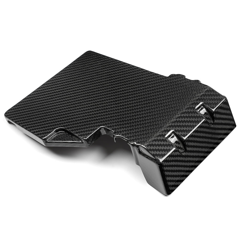 True Carbon Fiber Engine Battery Fuse Box Cover Trim For Ford Mustang S650 Dark Hose GT 2024 2025