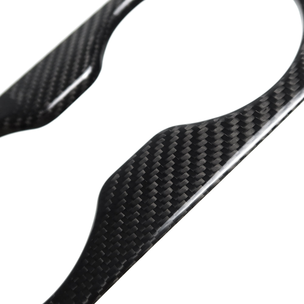 For Lotus Emira I4 V6 2022 2023 2024 2025, Center Console Water Cup Holder Frame Trim, Dry Carbon Fiber Interior