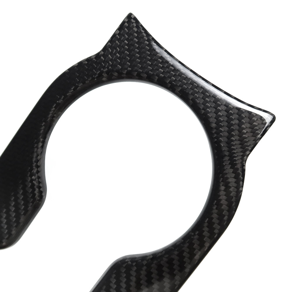 For Lotus Emira I4 V6 2022 2023 2024 2025, Center Console Water Cup Holder Frame Trim, Dry Carbon Fiber Interior
