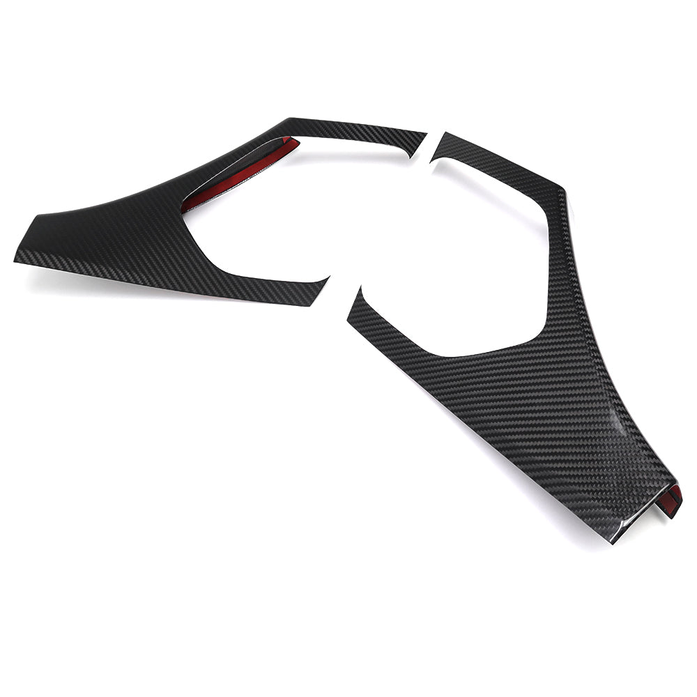 For Chevrolet Corvette C8 Stingray Z06 Z51 2020+ Interior Upper Door Sill Panel Cover Dry Carbon Fiber Car Accessories