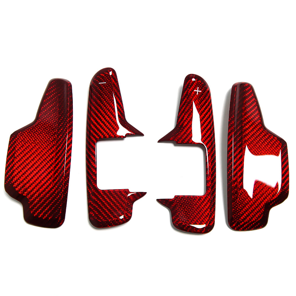 For Chevrolet Corvette C8 3LT Stingray Z51 Z06 2020 2021 2022 2023 Paddle Shifter Stick on Trim Real Dry Carbon Fiber