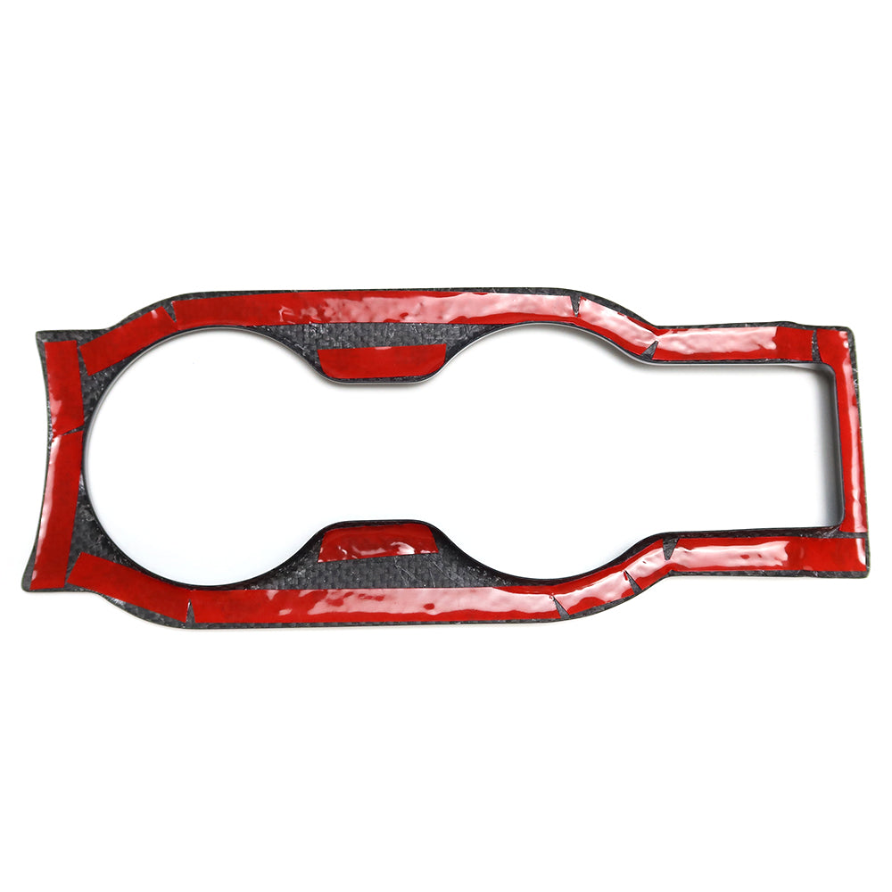 For Lotus Emira I4 V6 2022 2023 2024 2025, Center Console Water Cup Holder Frame Trim, Dry Carbon Fiber Interior