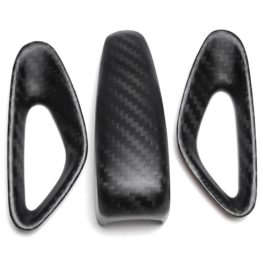 Dry Carbon Fiber 3PCS Gear Shift Knob Trim Covers For Lotus Emira AT I4 V6 Sports 2022 2023 2024 2025