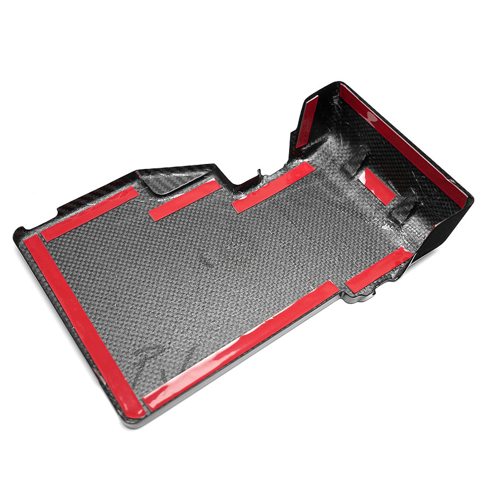 True Carbon Fiber Engine Battery Fuse Box Cover Trim For Ford Mustang S650 Dark Hose GT 2024 2025
