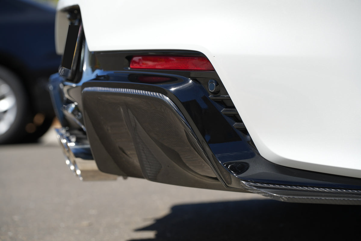 Pre-Preg Dry Carbon Fiber Rear Diffuser Fin Extension Kit for Acura Integra Type S DE5 2023 2024 2025 2026