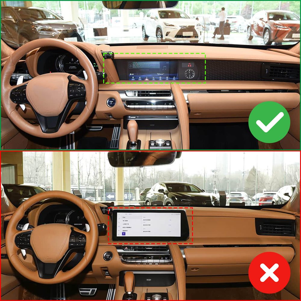 Real Dry Carbon Fiber Co-Pilot Panel Trim Strip For Lexus LC LC500 LC500h 2018 2019 2020 2021 2022 2023, Center Console Decor