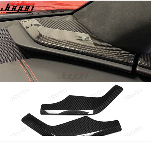 For Corvette C8 Z51 Z06 Stingray 2020-2023 Side Dash Speaker Cover High Pitched Horn Cover Trim Dry Carbon Fiber Accessories