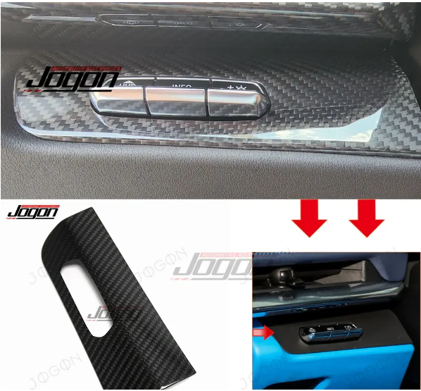 For Chevrolet Corvette C8 Stingray Z06 Z51 2020-2024 Car Interior Headlight Switch Decorative Frame Trim Real Carbon Fiber