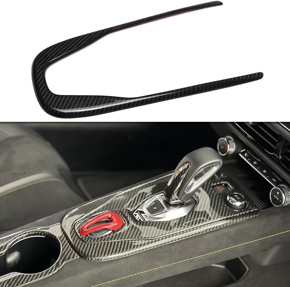 Center Control Gear Shift Outer Frame Trim For Lotus Emira I4 V6 2022 2023 2024 2025, Dry Carbon Fiber Accessories