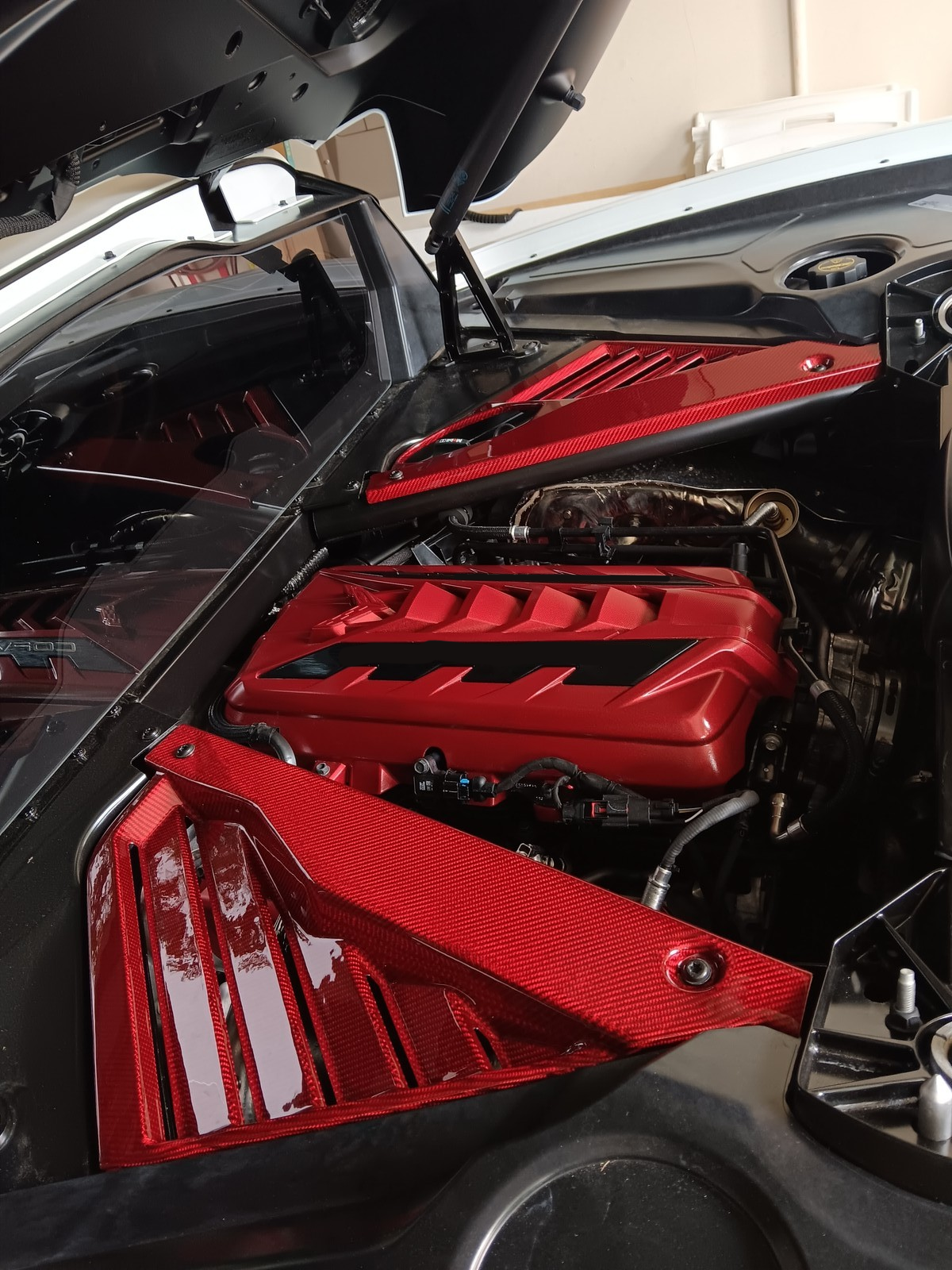 For Corvette C8 Stingray Z06 Coupe 2020+ Replacement Engine Bay Side Cover Dry Carbon Fiber Accessories