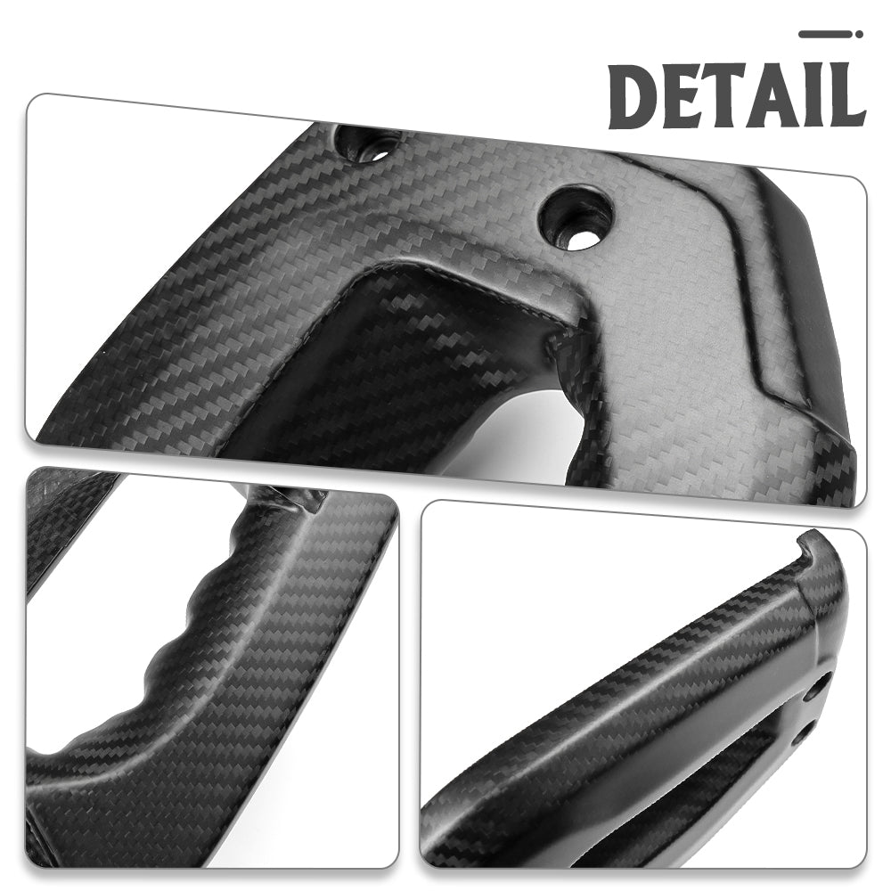 Genuine Carbon Fiber Dashboard Side Grab Handle Cover Trim For Ford Bronco Wildtrak Raptor Outer Banks 2021 2022 2023 2024 2025