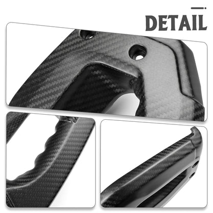Genuine Carbon Fiber Dashboard Side Grab Handle Cover Trim For Ford Bronco Wildtrak Raptor Outer Banks 2021 2022 2023 2024 2025