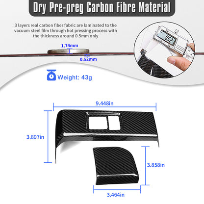 Dry Carbon Fiber Instrument Panel Lower Button Cover Trim for Toyota GR Yaris 2025 2026