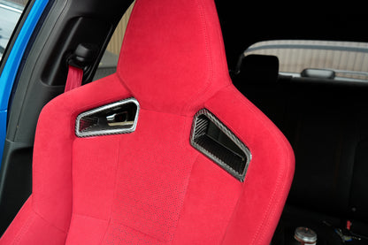 Dry Carbon Fiber 4PCS Seat Backrest Trim for Honda Civic Type R FL5 2023-2026