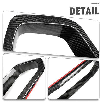 Dry Carbon Fiber Tail Throat Frame Trim For Corvette C8 ZR1 Z06 Z07 LT6 2023 2024 2025, Rear Bumper Exhaust Pipe Cover