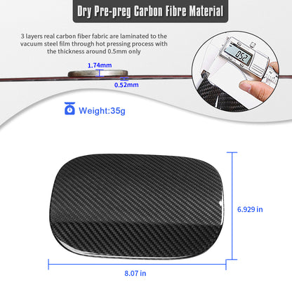 Dry Carbon Fiber Fuel Filler Door Panel Trim for Lexus LC500 LC500h 2018-2026 Gas Tank Filler Flap