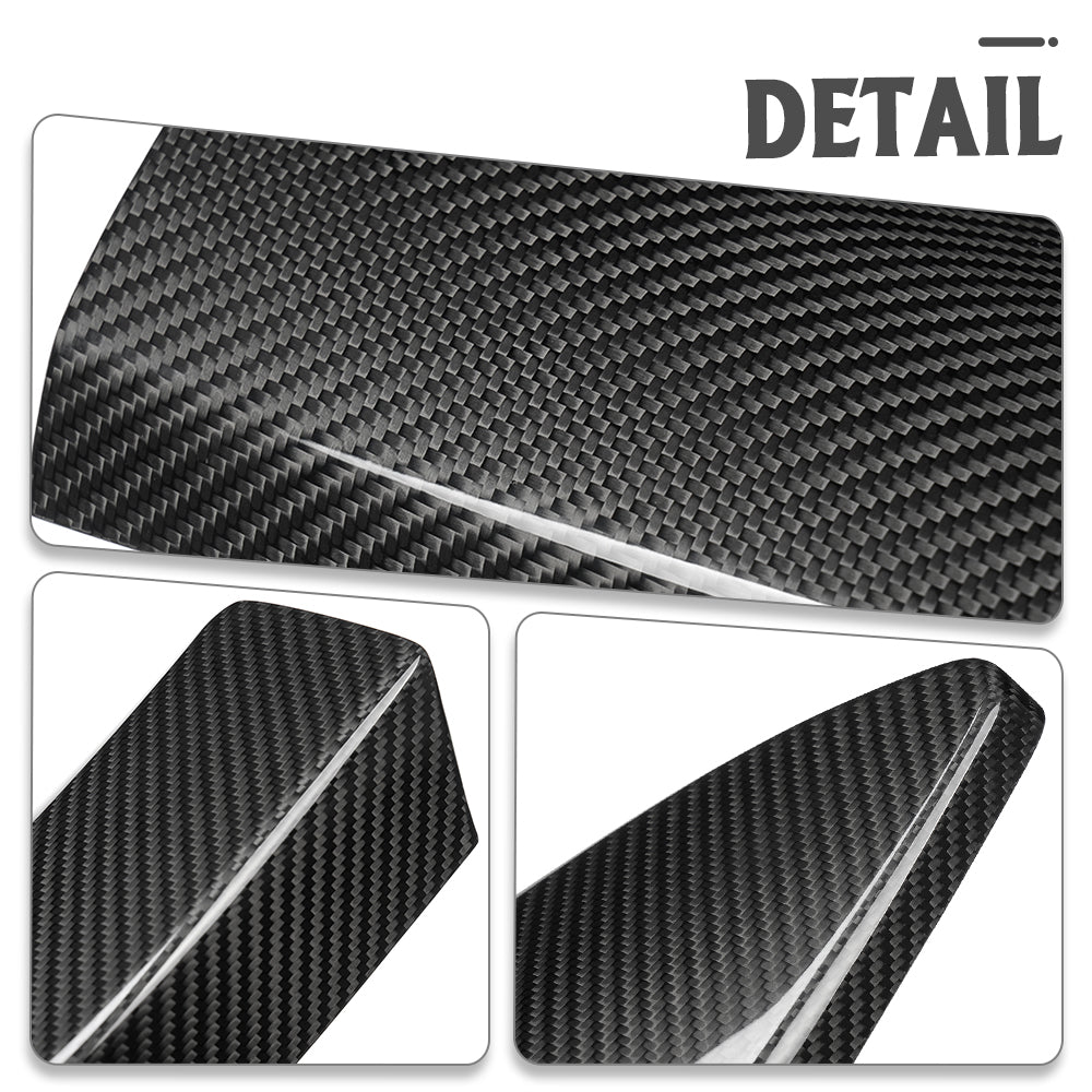 Dry Carbon Fiber Inner Door Triangle A Pillar Cover Trim For Ford F150 Raptor Limited Platinum Tremor Lariat 2021 -2025