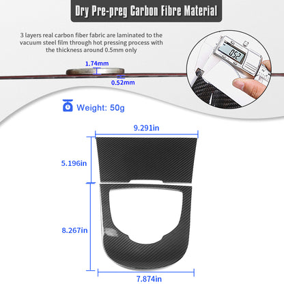 Dry Carbon Fiber Center Console Gear Shift Cover Trim For Mercedes Benz G Class G500 G550 G63 W463 W464 AMG 2019-2024