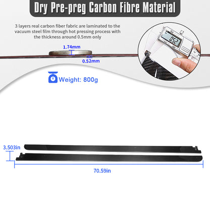 Dry Carbon Fiber Side Skirt Body Kit for Toyota GR Yaris Hatchback 2025 2026, Side Extension Splitter Lip, Car Rocker Panels
