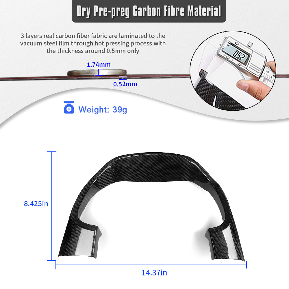 Dry Carbon Fiber Dashboard Instrument Cluster Bezel for Lexus LC500 LC500h 2018-2026