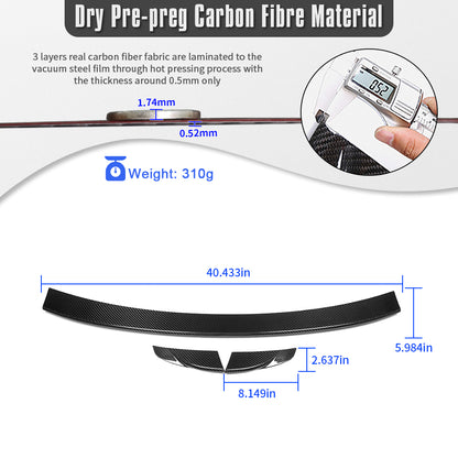 Dry Carbon Fiber Rear Lip Spoiler for Toyota GR Yaris Hatchback 2025 2026, Duckbill Wing 3PCS