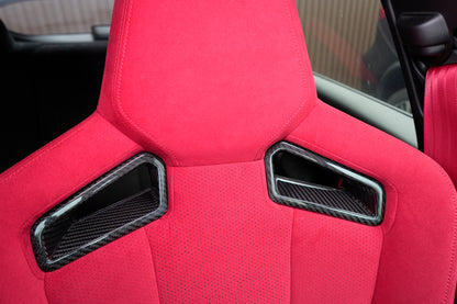 Dry Carbon Fiber 4PCS Seat Backrest Trim for Honda Civic Type R FL5 2023-2026