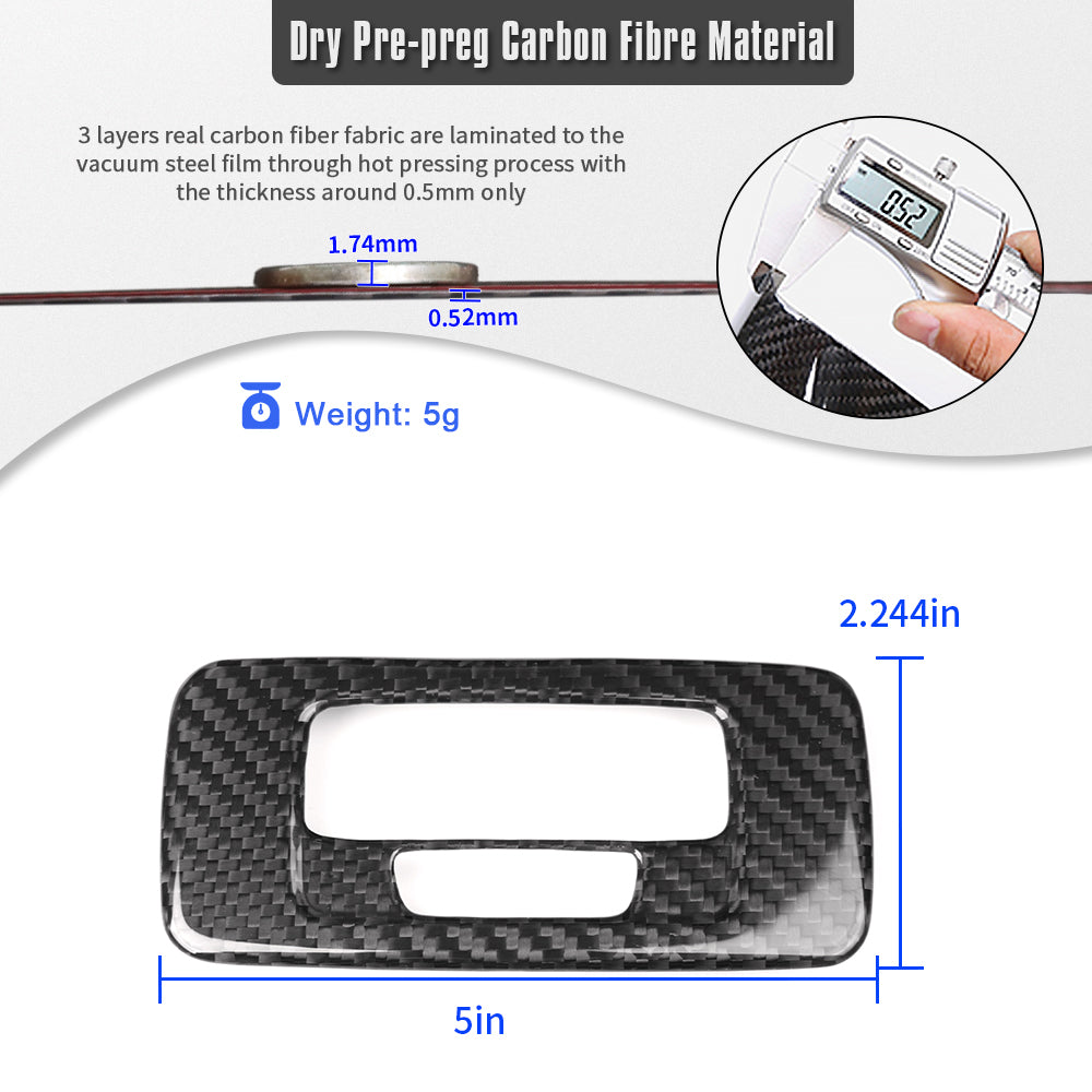 Dry Carbon Fiber Reading Light Lamp Trim For Honda Civic Type R FL5 2023 2024 2025 2026, Front Rear Roof Reading Light Cover