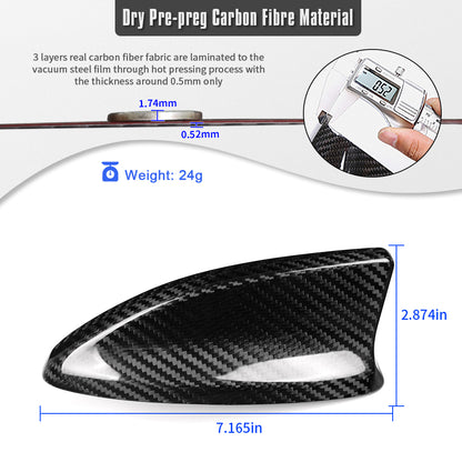 Dry Carbon Fiber Antenna Cover Cap For Honda Civic Type R Performance FL5 2023 2024 2025 2026, Car Roof Shark Fin Trim