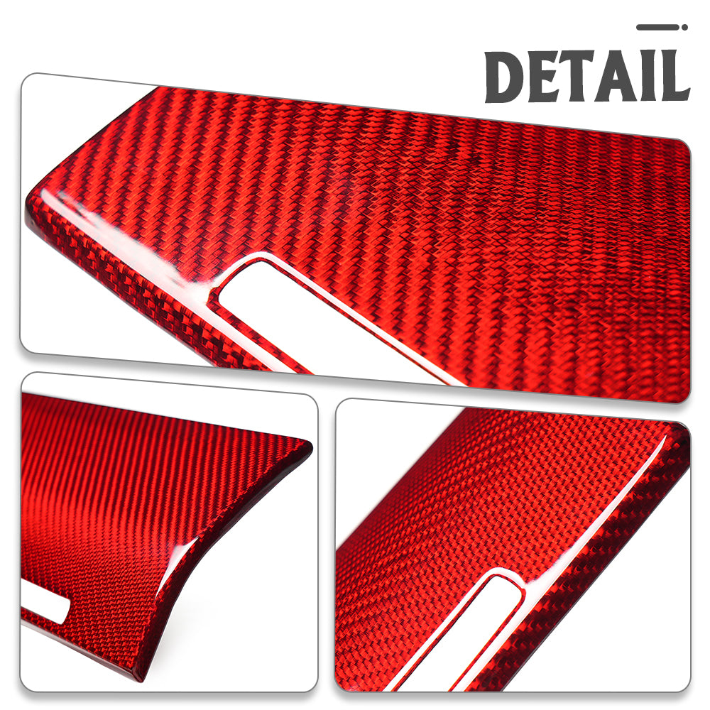Dry Carbon Fiber Passage Side Glove Box Cover Trim for Ford F150 Raptor Lariat F-250 F-350 2021-2024 Dashboard Glove Compartment Cover