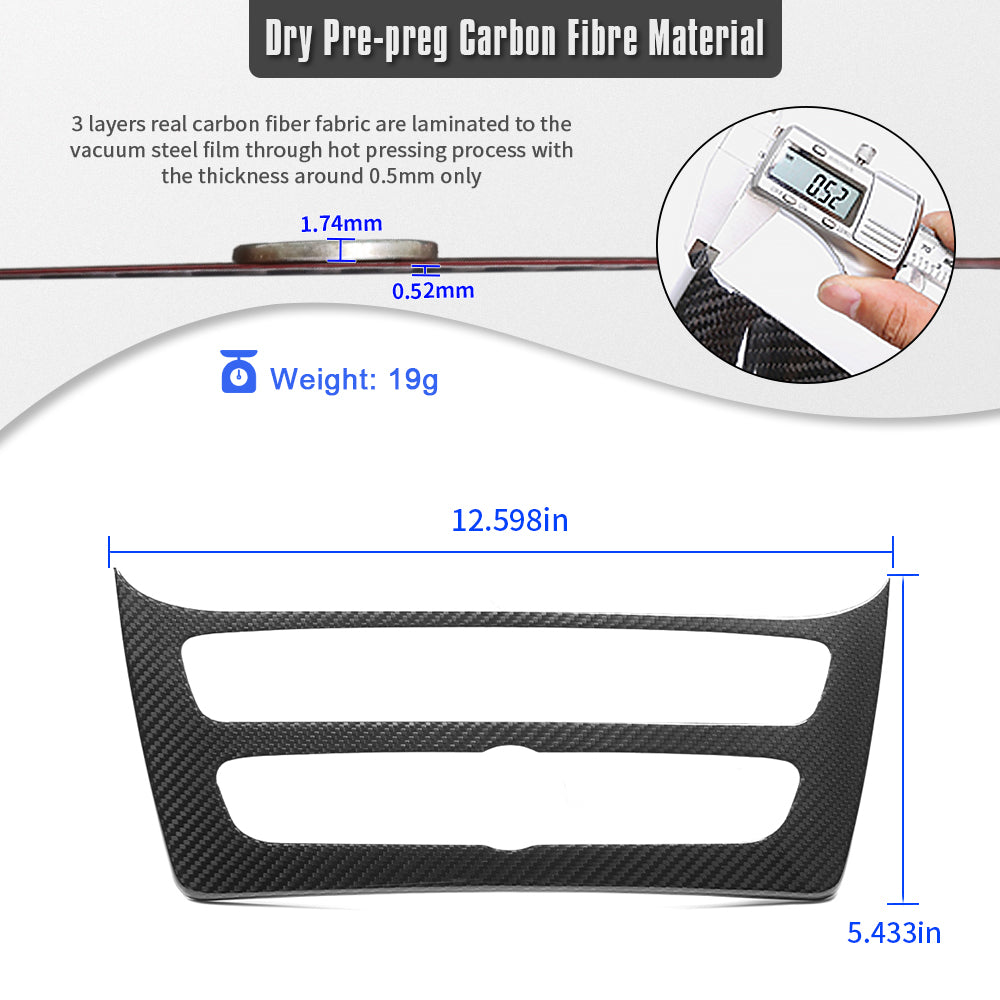 Real Carbon Fiber Center Console AC CD Switch Panel Frame For Mercedes Benz G Class G500 G63 W463A W464 2019-2025