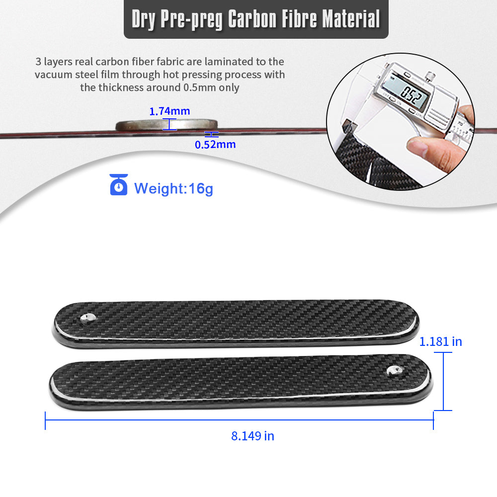 Dry Carbon Fiber Side Door Handle Cover Trim for Lexus LC500 LC500h 2018-2026
