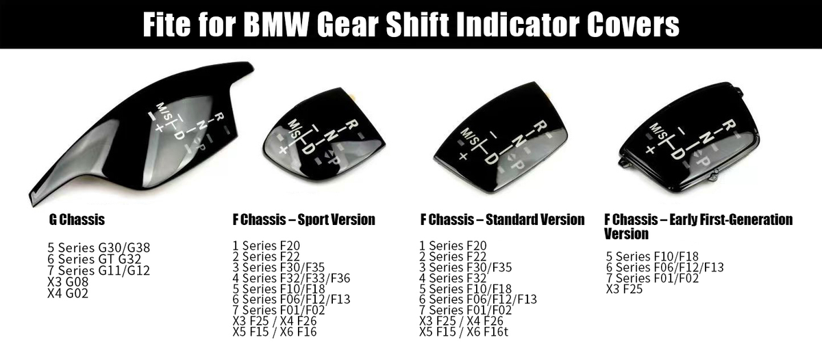 ABS Gear Shift Knob Sticker Panel for BMW F20 F22 F30 F35 F32 F10 F18 F06 F12 F13 F01 F02 X3 F25 X4 F26 X5 F15 X6 F16