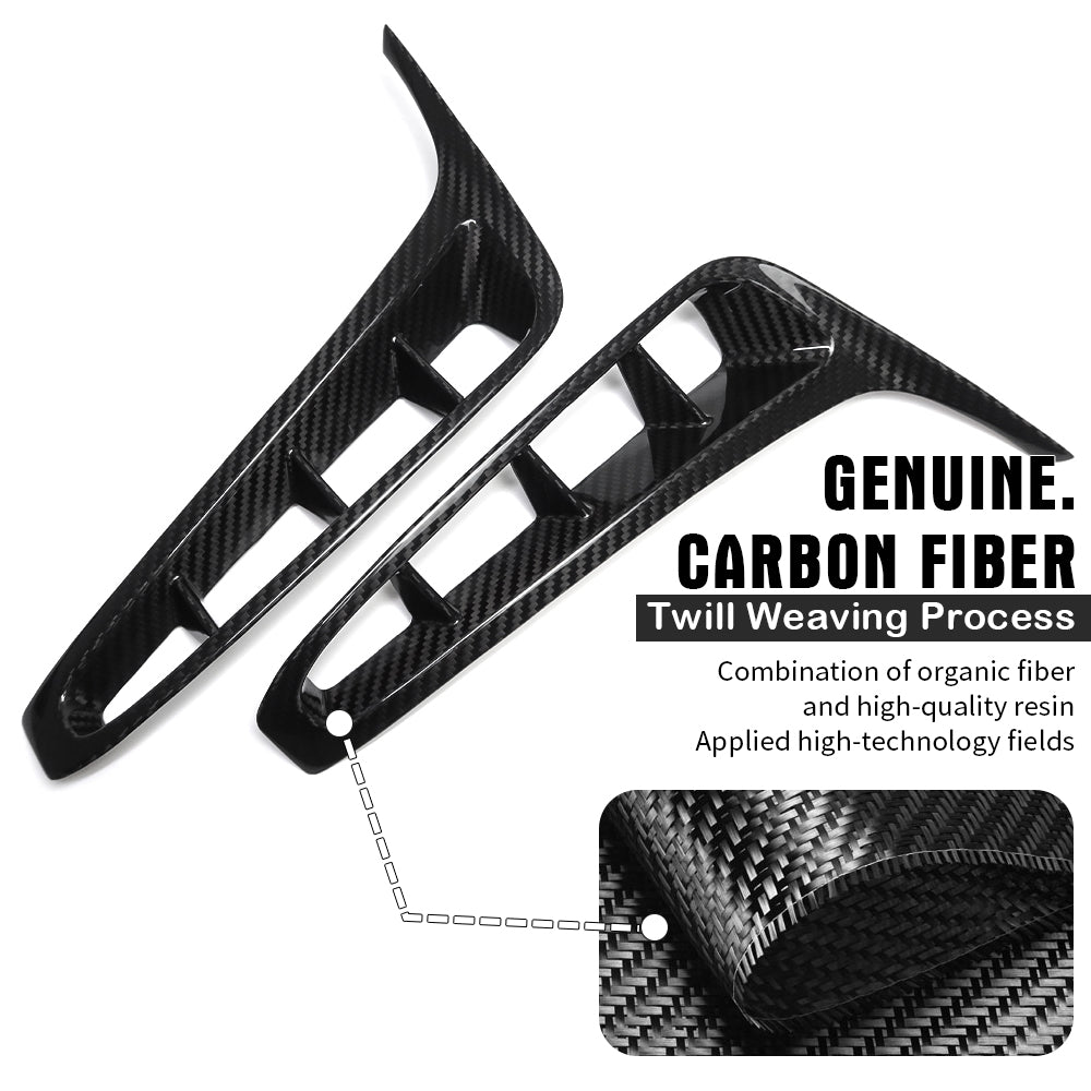 For Corvette C8 Z06 2020+ Rear Diffuser Side Vent Frame Dry Carbon Fiber Exterior Accessories