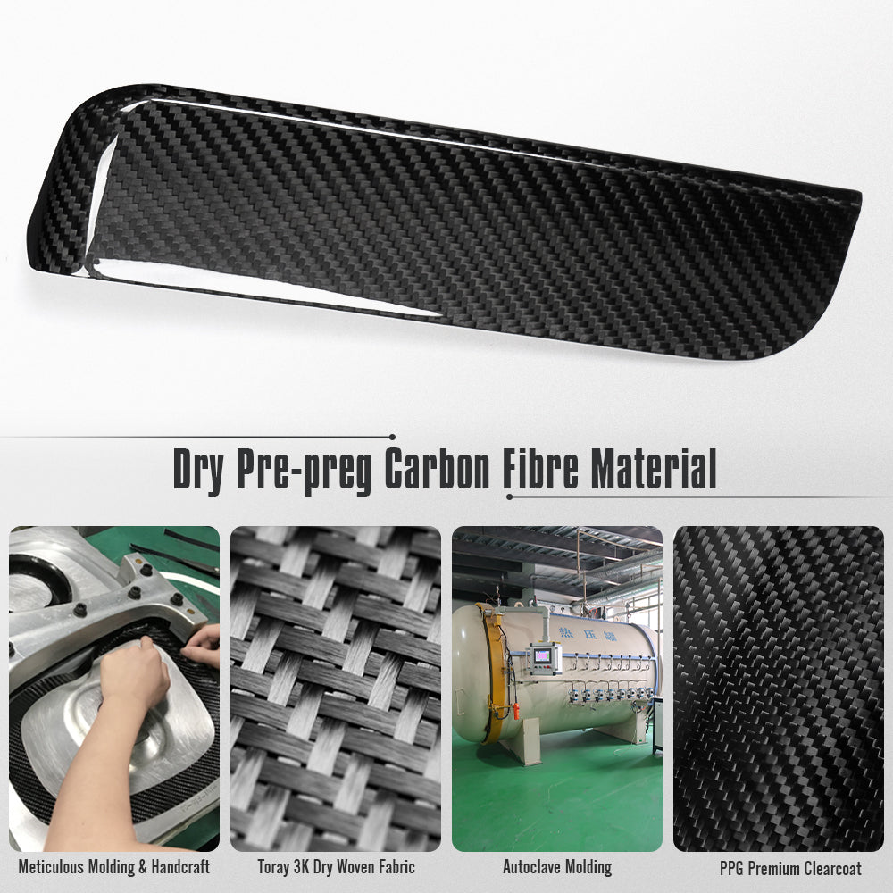 Real Dry Carbon Fiber Center Console Carplay CD Player Panel for Lexus LC500 LC500h Coupe Convertible 2018-2026