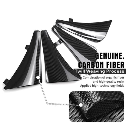 Carbon Fiber Mudguard Fender Trim For Corvette C8 Stingray Coupe Convertible Z51 E-Ray 2020-2025, Front & Rear Wheel Mud Flaps Splash Guard