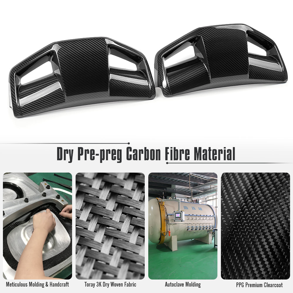 Dry Carbon Fiber Seat Backrest Cover Trim for Honda Civic Type R FL5 2023 2024 2025 2026