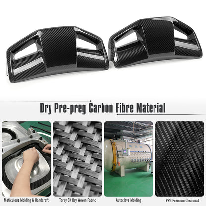 Dry Carbon Fiber Seat Backrest Cover Trim for Honda Civic Type R FL5 2023 2024 2025 2026