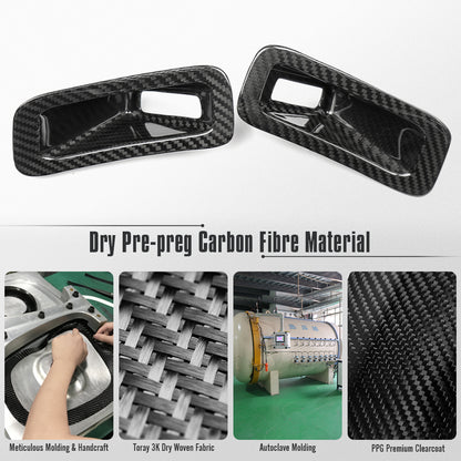 Dry Carbon Fiber Seat Safety Belt Guide Cover Trim for Corvette C8 Z06 Stingray E-Ray 2020+