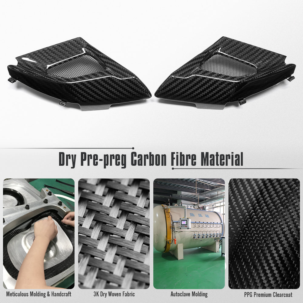 Dry Carbon Fiber Front Windshield Wiper Cowl Trim for Toyota GR Yaris XP210 2025 2026+