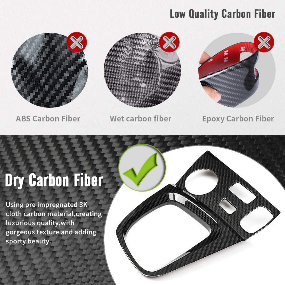 Dry Carbon Fiber Gear Shift Panel Cover For Toyota GR Yaris RS RZ Morizo 2025 2026, Gear Box Frame Bezel, Center Console Trim