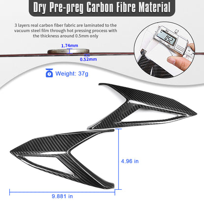 Dry Carbon Fiber Rear Light Lamp Trim For Corvette C8 Z06 Z51 ZR1 E-Ray 2020-2025, Tail Brake Light Cover