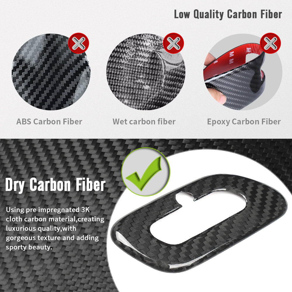 Dry Carbon Fiber HomeLink Garage Door Opener Button Trim for Corvette C7 C8 Stingray Z51 2020+