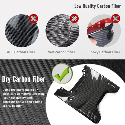 Dry Carbon Fiber Rear Back Door Tailgate Cover Trim For Ford Bronco Raptor 2021-2025, Spare Tire Bracket Cover, Replacement