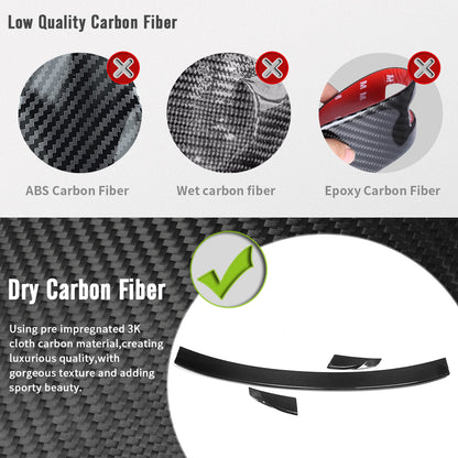 Dry Carbon Fiber Rear Lip Spoiler for Toyota GR Yaris Hatchback 2025 2026, Duckbill Wing 3PCS