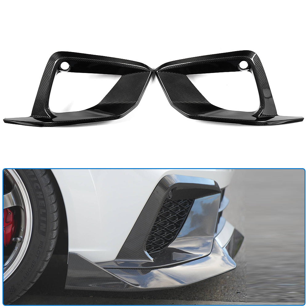 Real Carbon Fiber Fog Light Cover Trim For Acura Integra Type S DE5 2023 2024 2025, Front Bumper Fog Lamp Grille Bezel