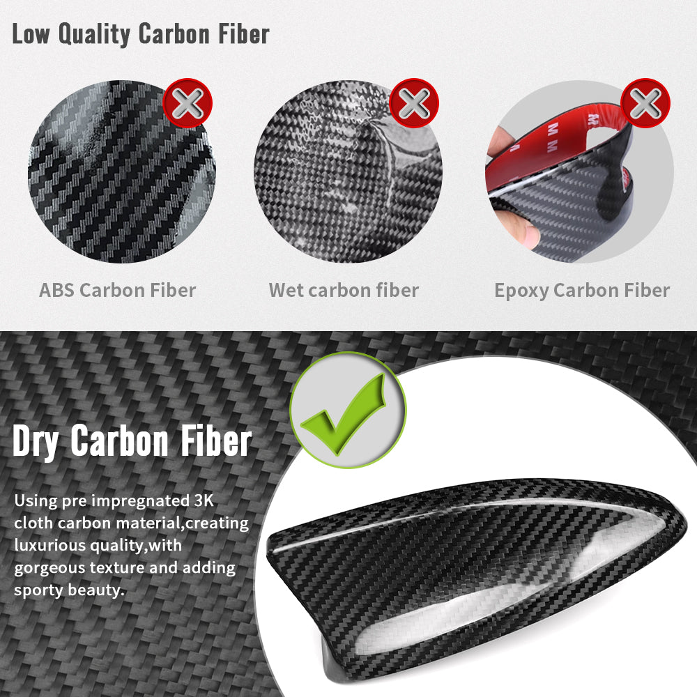 Dry Carbon Fiber Antenna Cover Cap For Honda Civic Type R Performance FL5 2023 2024 2025 2026, Car Roof Shark Fin Trim