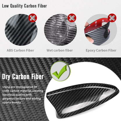 Dry Carbon Fiber Antenna Cover Cap For Honda Civic Type R Performance FL5 2023 2024 2025 2026, Car Roof Shark Fin Trim